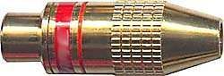 CINCH zdka kov.zlacen.,kabel 4-5mm,erven