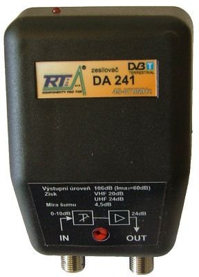 Domovn zesilova DA241 irokopsmov, F-konektory