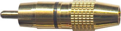 CINCH konektor kov.zlac.pro kabel 6-6mm,�ern� prou