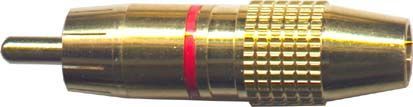 CINCH konektor kov.zlac.pro kabel 5-6mm,�erven� pr