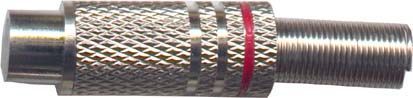 CINCH zd��ka kabelov� kovov�,�erven� prou�ek(D151)