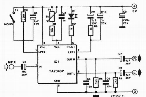 TA7343AP stereo dekodr PLL               _DBL1009