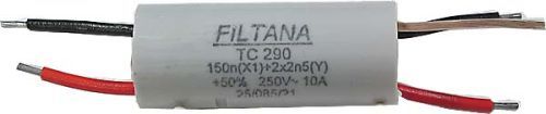 Odruovac filtr TC290 2x150n+2x2n5 250VAC/10A