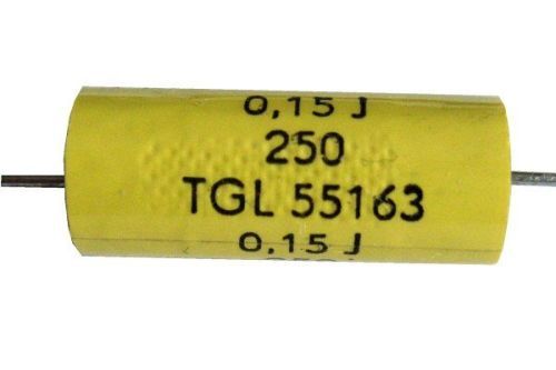 150n/250V TGL55163-svitkov kondenztor axiln, pr. 10x25mm