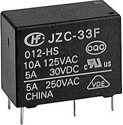 Rel JZC-33F1C 12V 250VAC/5A(30VDC/10A) 21x11x16mm