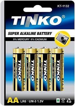 Baterie TINKO AA(R6) alkalick�-blistr