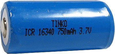 Nabjec lnek Li-Ion ICR16340 (RCR123) 3,7V/750mAh TINKO