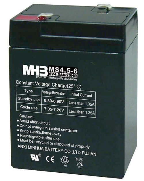 Pb akumultor MHB VRLA AGM 6V/4,5Ah