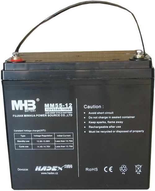 Pb akumultor MHB VRLA AGM 12V/55Ah polotrakn