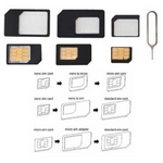 Adapter SIM karet 4v1 z nanoSIM na microSIM a miniSIM Adapter SIM karet 4v1 z nanoSIM na microSIM a miniSIM