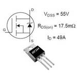 IRFZ44 N-FET 60V/46A 150W 28mOhm TO220   =RFP50N06