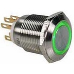 Tlaèítko OFF-(ON) 250V/5A,zelené LED prosvìtlení